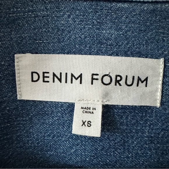 Denim Forum The 80's Comfy Denim Shirt Button Down Collar Shirt - Extra Small - Picture 8 of 16